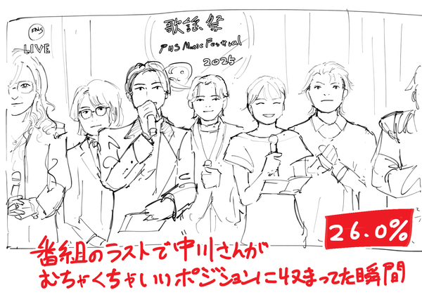 FNS歌謡祭の中川さん